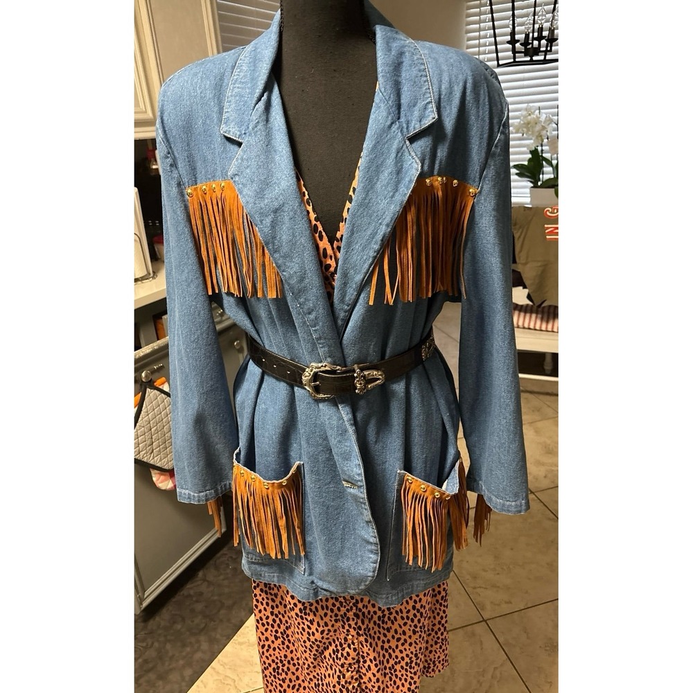 Vintage Dreams women's‎ western denim blazer size large